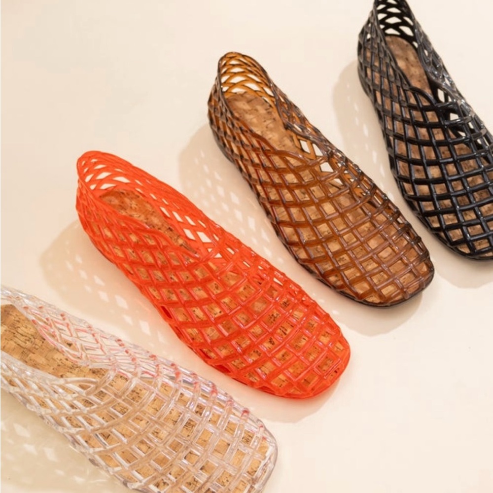 Jelly Flats size 7, Brown